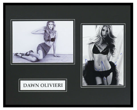 Dawn Olivieri Signed Framed 16x20 Lingerie Stockings Photo Set AW House of Lies