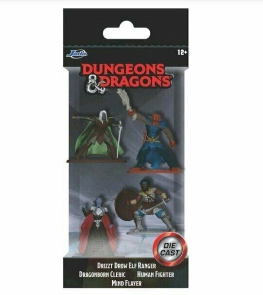 NEW SEALED 2020 Jada Dungeons and Dragons Diecast Figure Set of 4