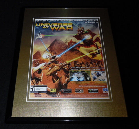 Universe at War 2008 Sega Framed 11x14 ORIGINAL Advertisement 