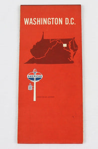 VINTAGE Circa 1960s American Gas Oil Amoco Map Washington DC