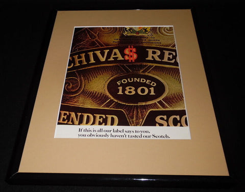 1984 Chivas Regal Scotch 11x14 Framed ORIGINAL Vintage Advertisement C