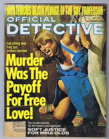 ORIGINAL Vintage September 1977 Official Detective Magazine GGA