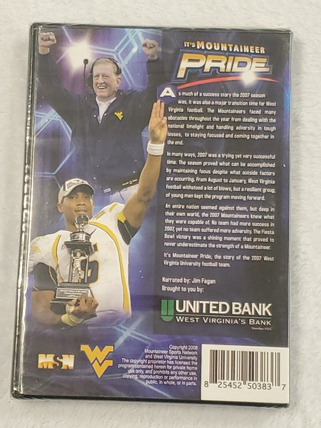 SEALED 2007 West Virginia Mountaineer Pride Football DVD