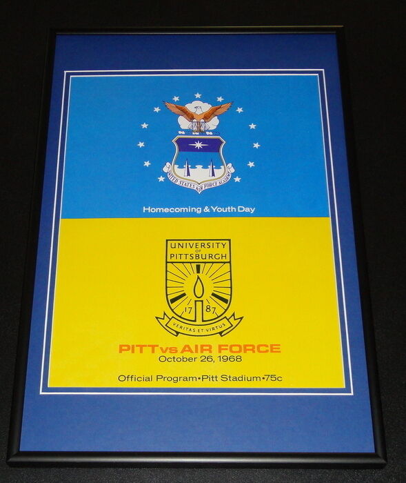 1968 Air Force vs Pitt Football Framed 10x14 Poster Official Repro