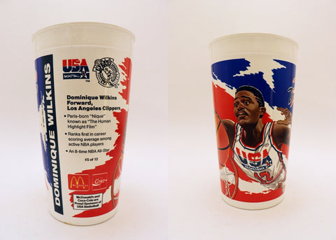 ORIGINAL Vintage 1994 McDonald's Dream Team II Dominique Wilkins Plastic Cup