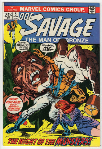 Doc Savage #5 ORIGINAL Vintage 1973 Marvel Comics