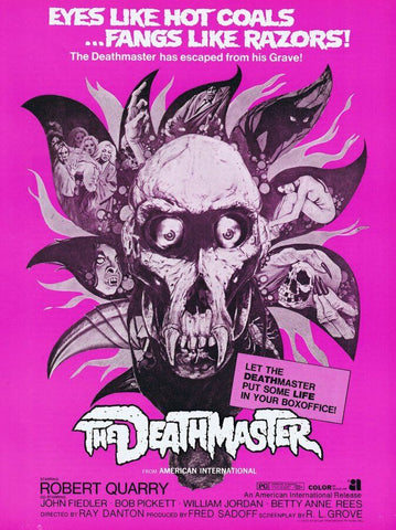 The Deathmaster 1972 ORIGINAL Vintage 9x12 Industry Ad Robert Quarry