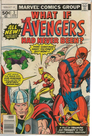 What If #3 ORIGINAL Vintage 1977 Marvel Comics Avengers