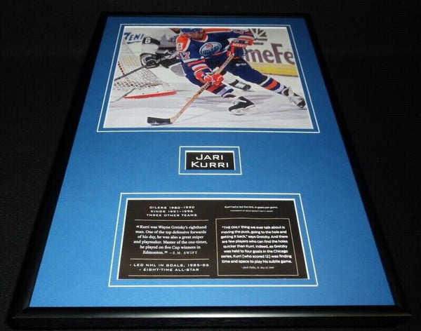 Jari Kurri Framed 12x18 Photo Display Edmonton Oilers