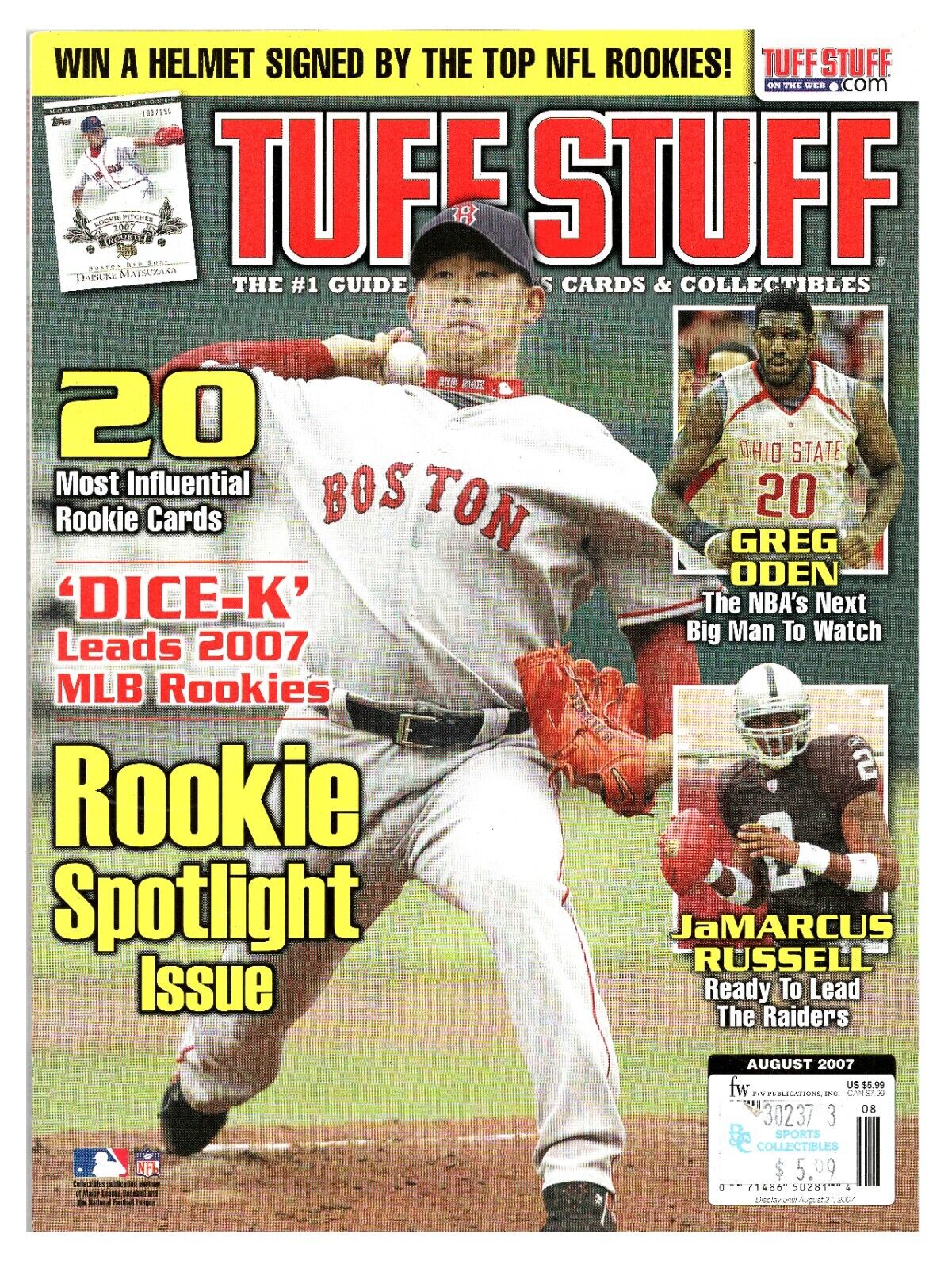 VINTAGE Aug 2007 Tuff Stuff Magazine Daisuke Matsuzaka Red Sox