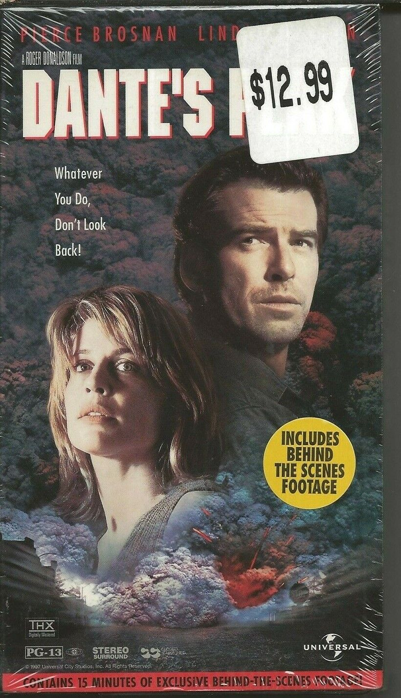 Dante's Peak VINTAGE VHS Cassette Pierce Brosnan