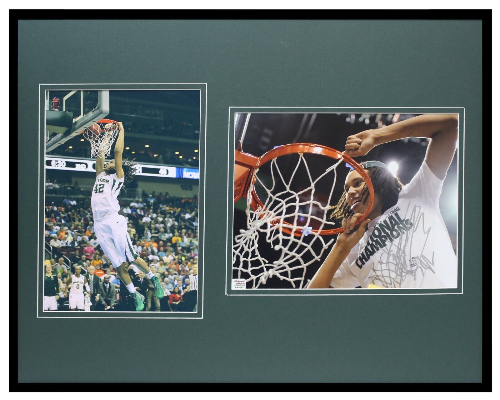 Brittney Griner DUNK Signed Framed 16x20 Photo Set Baylor 