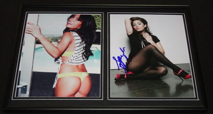 Sarah Shahi Signed Framed Photo Set 12x18 AW Fairly Legal The L Word