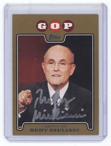 Rudy Giuliani 2008 Topps Autograph Card #C08-RG JSA 