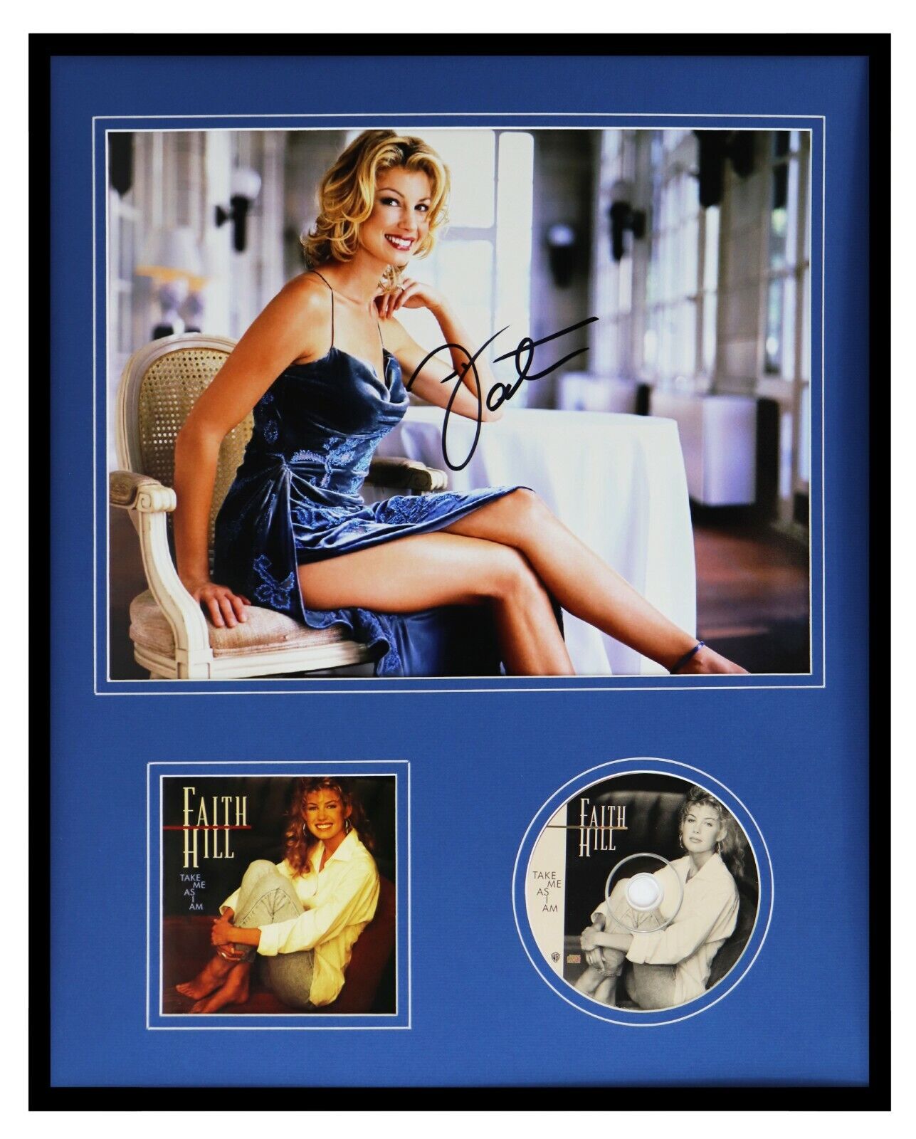 Faith Hill Signed Framed 16x20 Take Me As I Am CD & Photo Display