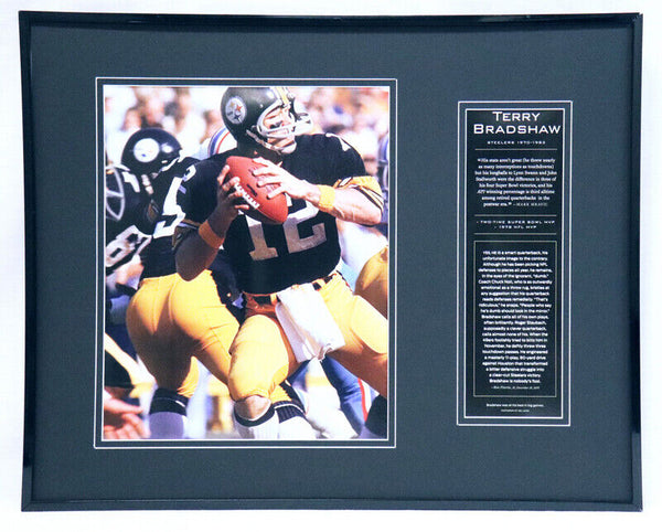 Terry Bradshaw Framed 16x20 Photo Display Pittsburgh Steelers