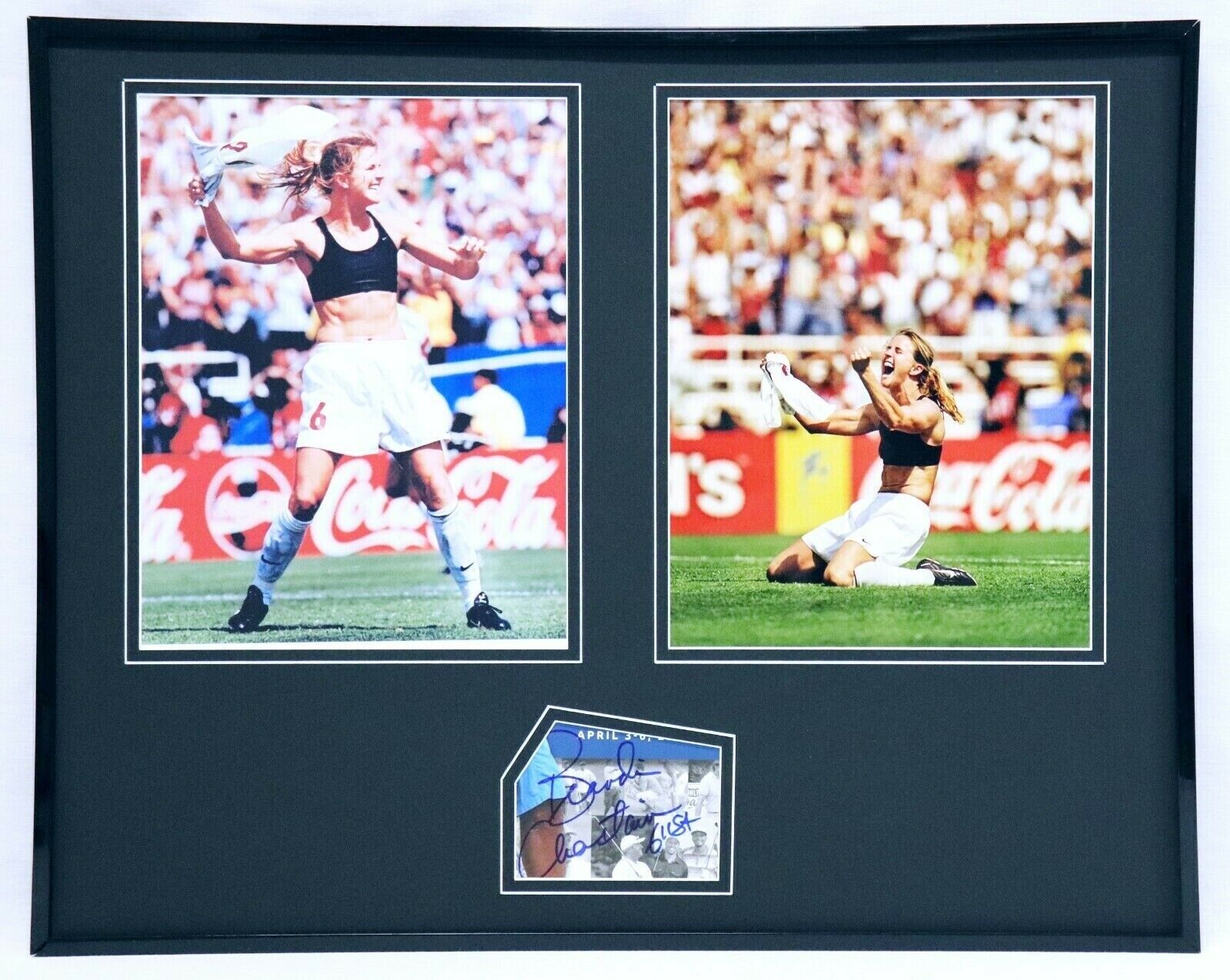 Brandi Chastain Signed Framed 16x20 Photo Display 1999 World Cup Goal Team USA