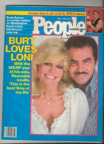 People Weekly Magazine June 7 1982 Burt Reynolds & Loni Anderson WKRP