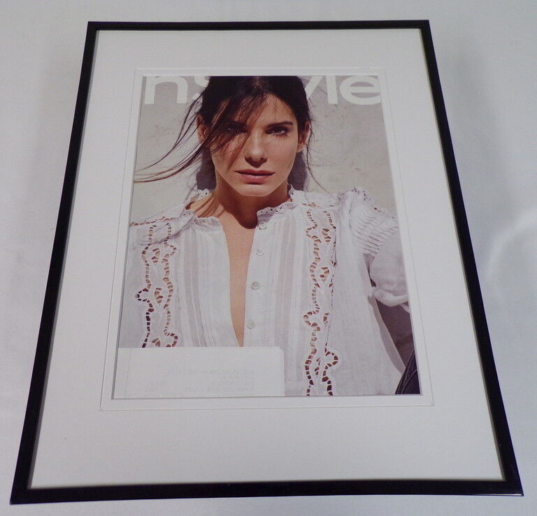 Sandra Bullock 11x14 Framed ORIGINAL 2018 In Style Magazine Cover Display 