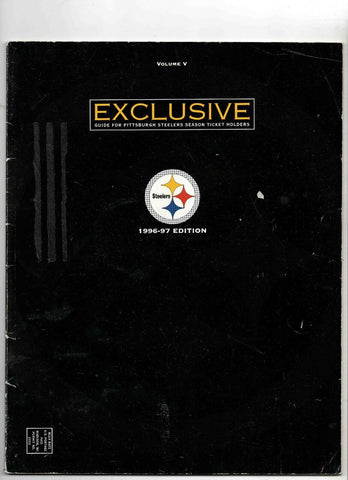 VINTAGE 1996 Pittsburgh Steelers Guide For Season Ticket Holders Book