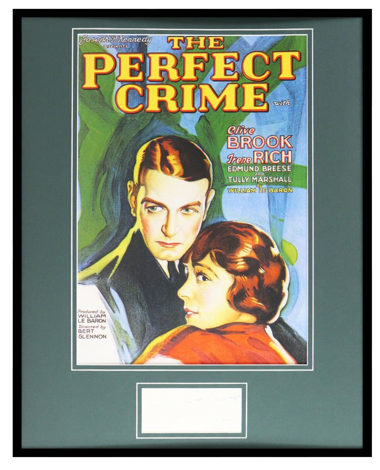 Irene Rich Signed Framed 16x20 The Perfect Crime Poster Display