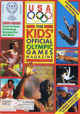 ORIGINAL Vintage 1988 Kids Olympic Games Magazine Greg Louganis