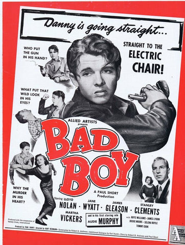 Bad Boy 1949 ORIGINAL Vintage 9x12 Industry Ad Lloyd Nolan Jane Wyatt