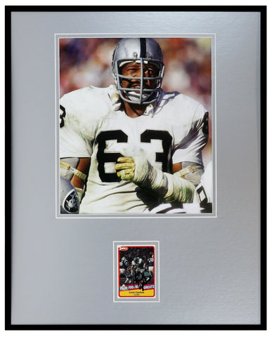 Gene Upshaw Signed Framed 16x20 Photo Display Raiders