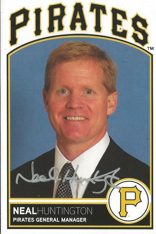 Neal Huntington Signed 4x6 Postcard Pittsburgh Pirates GM