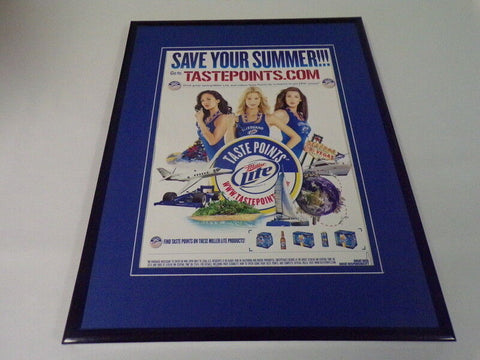 2011 Miller Lite Beer Lifeguard Girls Framed 11x14 ORIGINAL Advertisement 