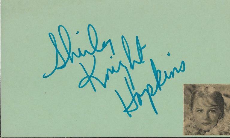 Shirley Knight Hopkins Signed Vintage 3x5 Index Card JSA As Good As It Gets