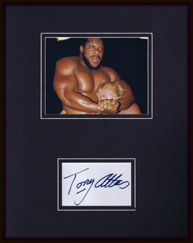 Tony Atlas Signed Framed 11x14 Photo Display JSA WWF