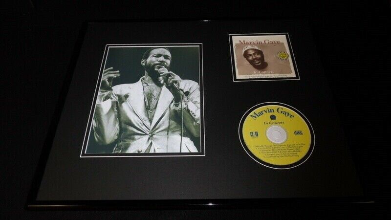 Marvin Gaye Framed 16x20 In Concert CD & Photo Display