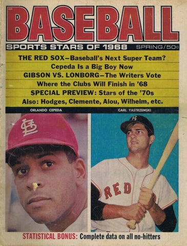 ORIGINAL Vintage 1968 Baseball Sports Stars Magazine Carl Yastrzemski R Clemente