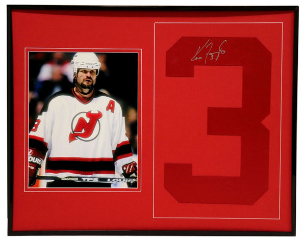 Ken Daneyko Signed Framed 16x20 Jersey # & Photo Set JSA Devils