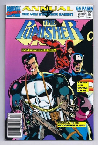 Punisher Annual #4 ORIGINAL Vintage 1991 Marvel Comics Captain America Daredevil