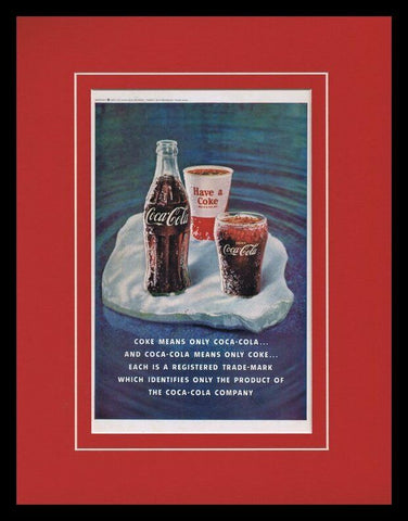 1961 Coca Cola Have a Coke Framed 11x14 ORIGINAL Vintage Advertisement