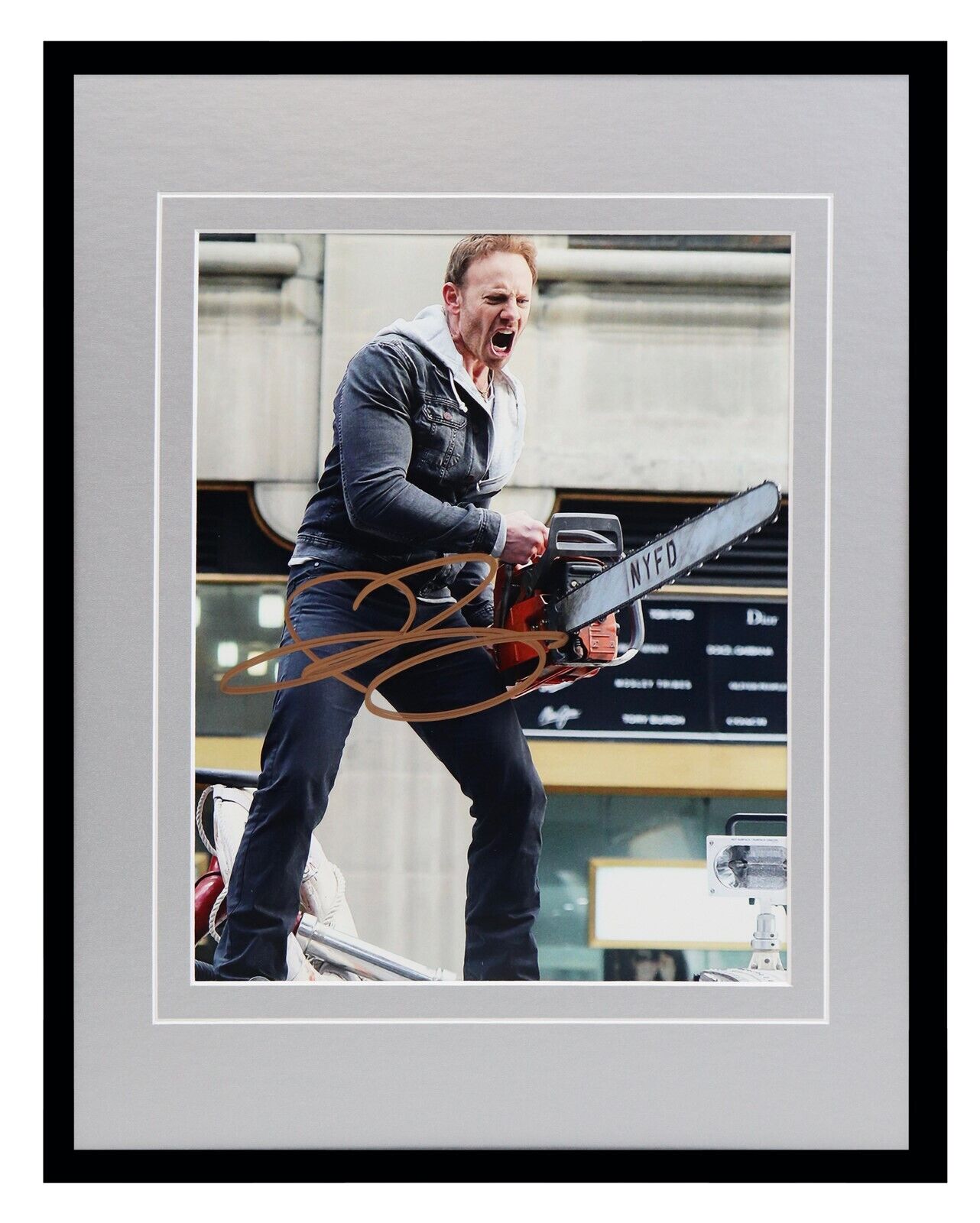 Ian Ziering Signed Framed 11x14 Photo Display AW Sharknado 