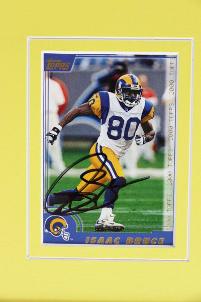 Isaac Bruce Signed Framed 11x17 Photo Display Rams w/ Torry Holt