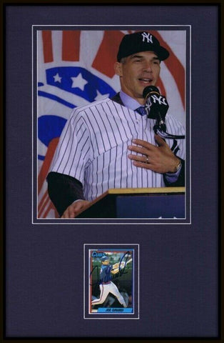 Joe Girardi Signed Framed 11x17 Photo Display Yankees Introduction