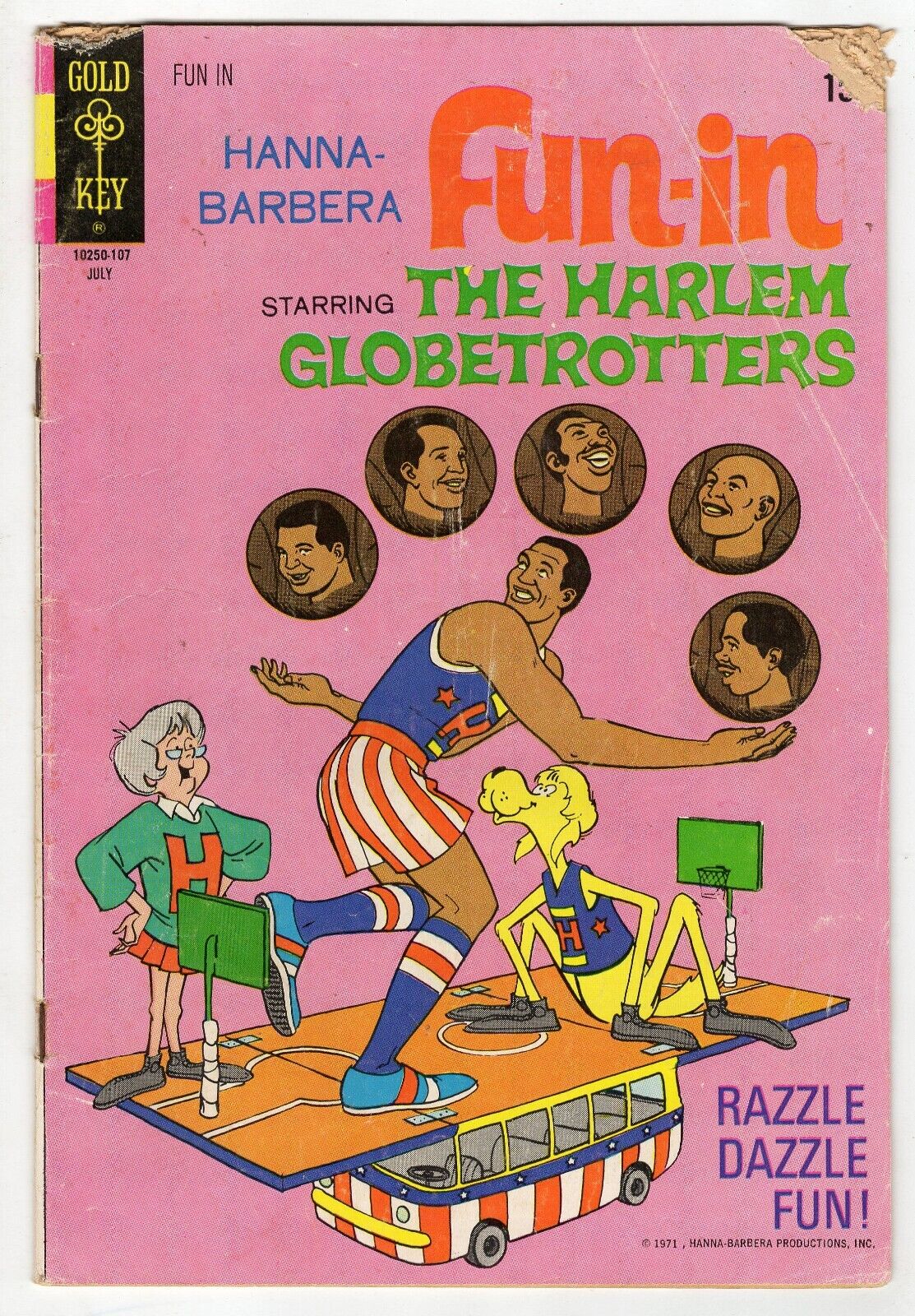 Fun-In #8 VINTAGE 1971 Gold Key Comics Harlem Globetrotters