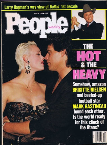 ORIGINAL Vintage April 4 1988 People Magazine Mark Gastineau Brigitte Nielsen