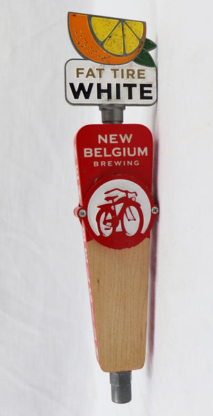 New Belgium Brewing Co Fat Tire White Beer Keg Tap Handle