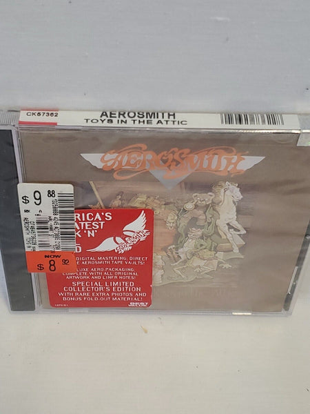 NEW SEALED Aerosmith Toys in the Attic CD w/ Hype Sticker