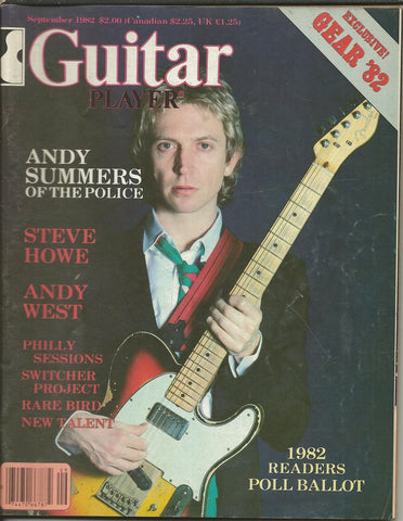 Guitar Player Magazine ORIGINAL Vintage Sep 1982 Andy Summers Steve Howe