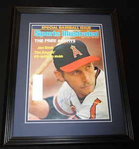 Joe Rudi Signed Framed 1977 Sports Illustrated Magazine Cover Display Angels