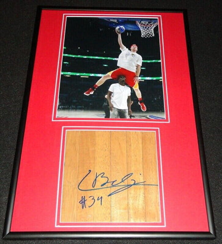 Chase Budinger DUNK CONTEST Signed Framed Floorboard & Photo Display Rockets C