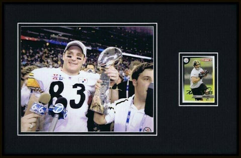 Heath Miller Signed Framed 11x17 Photo Display Super Bowl XL Steelers Virginia