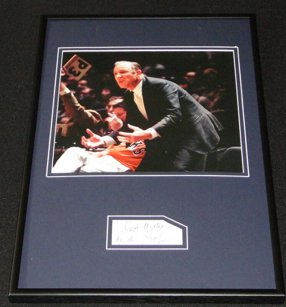 Coach Red Holzman Signed Framed 12x18 Photo Display JSA Knicks