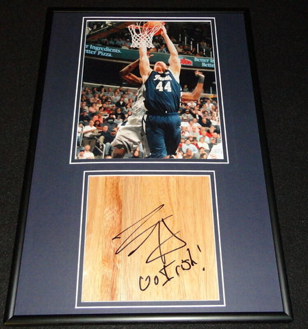 Luke Harangody Signed Framed 12x18 Floorboard & Photo Display Notre Dame